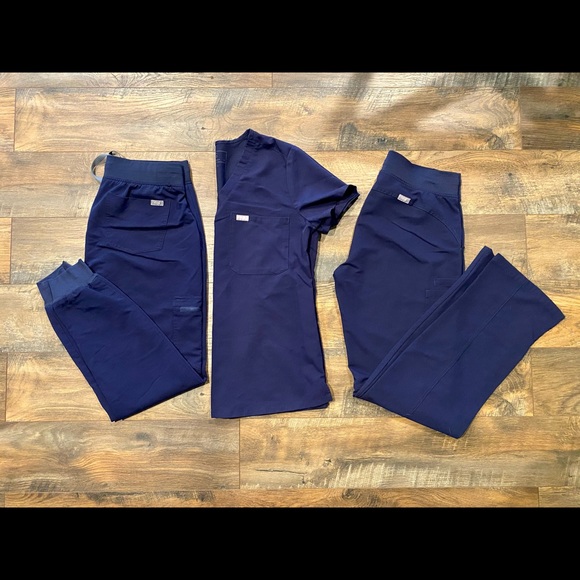 Womens Figs Scrub Bottom - Navy - Picture 2 of 4